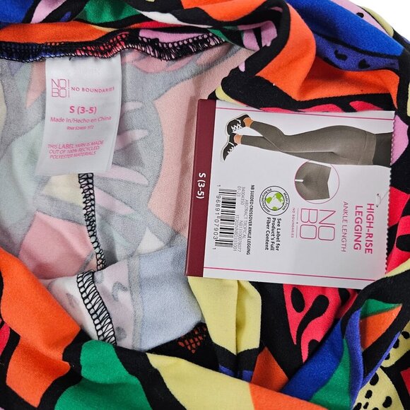 No Boundaries Crossover Sueded Tropical Print Ankle Leggings - Size Large NWT - Picture 13 of 16